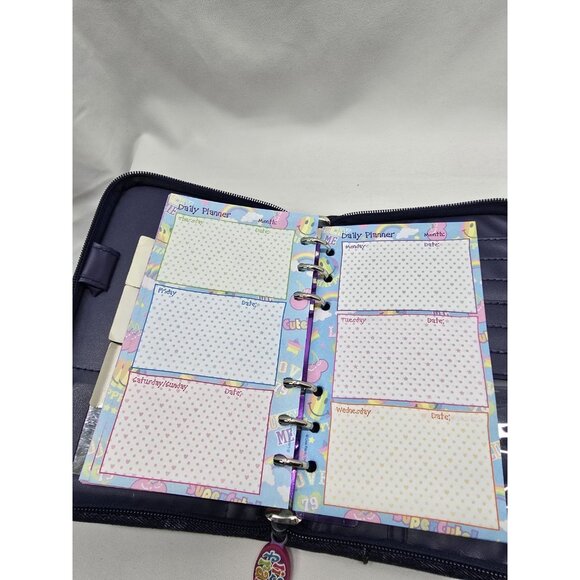 Vintage Lisa Frank Denim Full Zip Planner Wallet Purse Agenda Bag 20cm×13cm - Picture 16 of 16